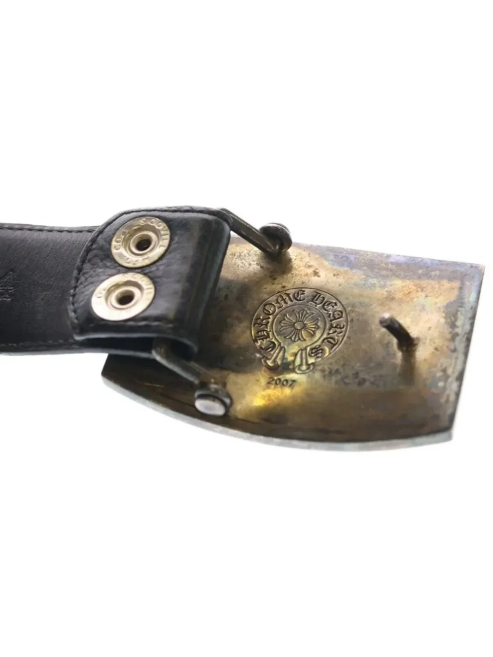 Chrome Hearts Flareani Buckle Leather Belt Black 34